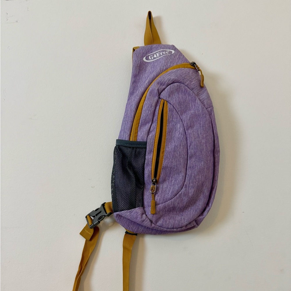 G4Free Sling Backpack Crossbody Daypack Purple | Lightweight Travel Hiking Bag